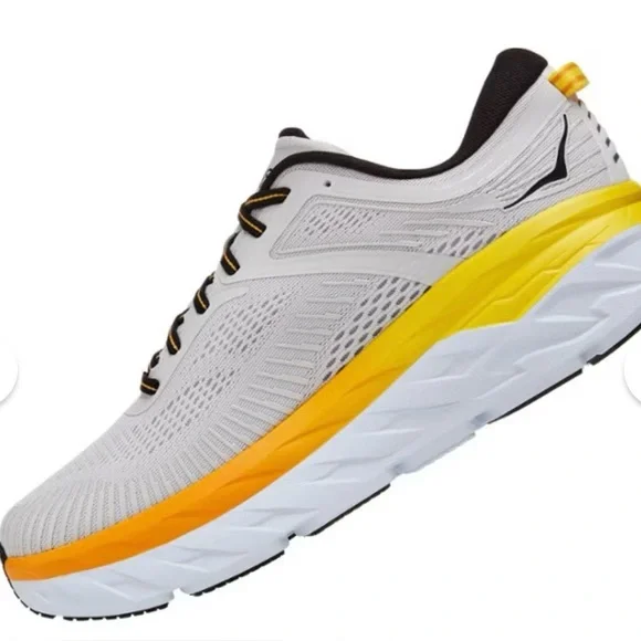 Hoka One One NIB Men's Bondi 7 - Nimbus Cloud/ Radiant Yellow. Size 9DS-078